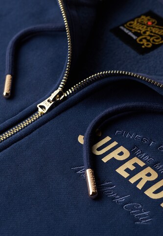 Superdry Sweatvest 'Luxe' in Blauw
