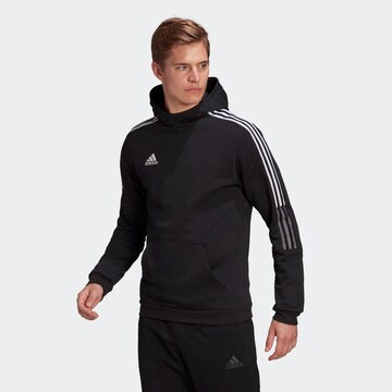 ADIDAS SPORTSWEAR Skinny Athletic Sweatshirt 'Tiro 21 Sweat' in Black: front