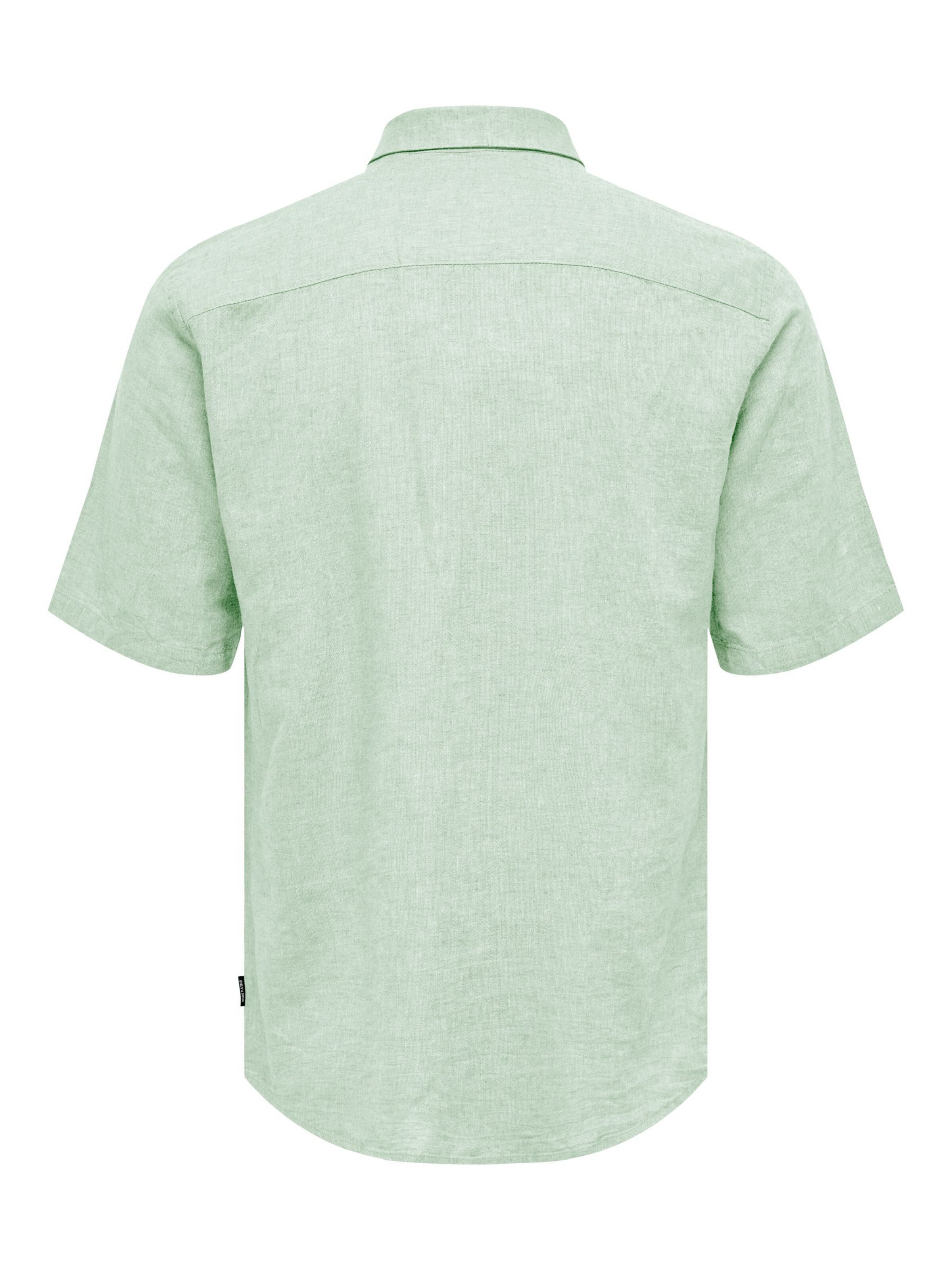 Only & Sons Slim fit Overhemd 'ONSCaiden' in Groen