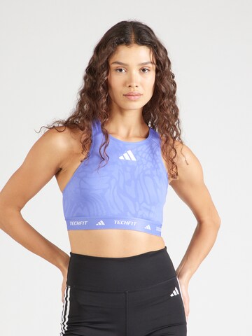 ADIDAS PERFORMANCE Бюстье Спортивный бюстгальтер в Синий: спереди