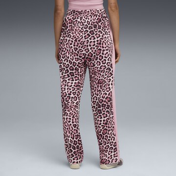 PUMA Wide leg Broek 'T7 LEO LUXE' in Roze