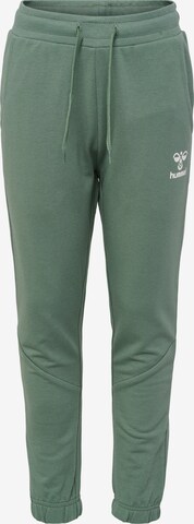 Hummel Tapered Broek 'Nuttie' in Groen: voorkant