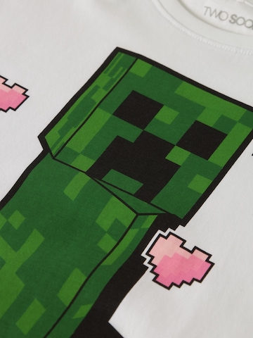 Haut 'Minecraft' TWO SOON en blanc