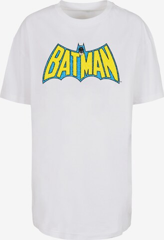 F4NT4STIC Oversized Shirt 'DC Comics Batman Crackle' in White: front