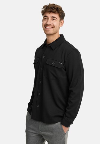 INDICODE JEANS Comfort fit Button Up Shirt 'Nello' in Black