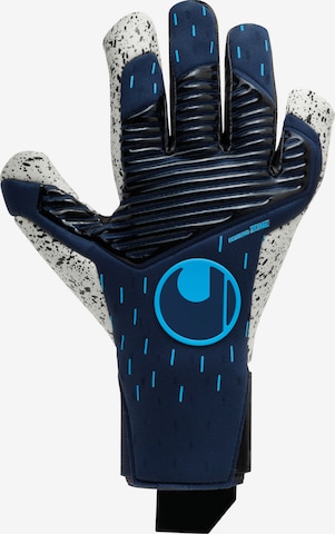 UHLSPORT Athletic Gloves 'Speed Control' in Blue: front