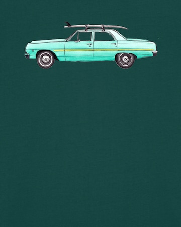 Maglietta 'Surf Car' di Watapparel in verde