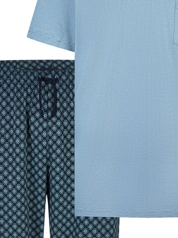 Ammann Pyjama kort 'Mix & Match' in Blauw