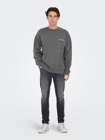 Coupe slim Jean 'LOOM' Only & Sons en gris