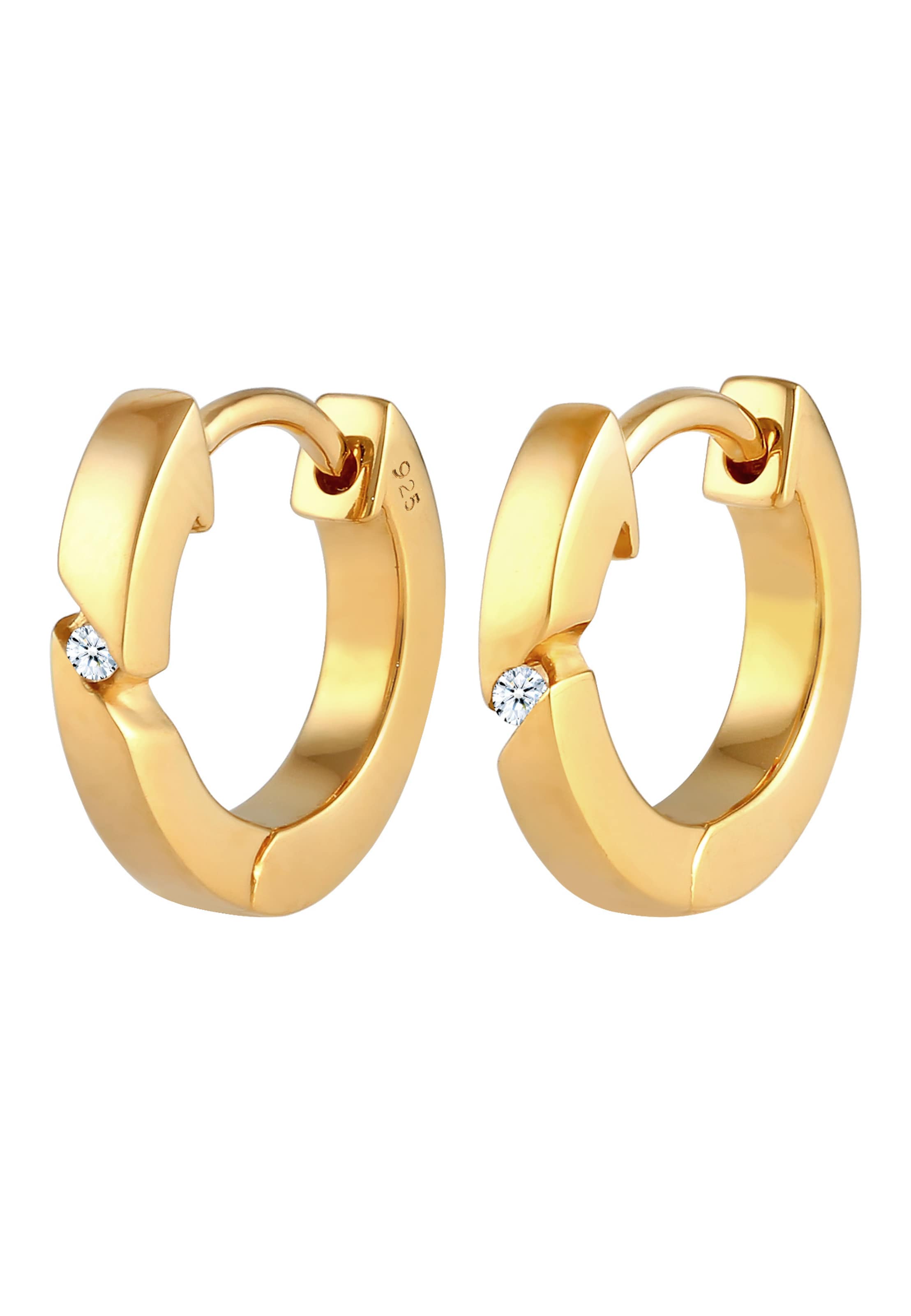 Elli DIAMONDS Earrings 'Diamant' in Gold: front