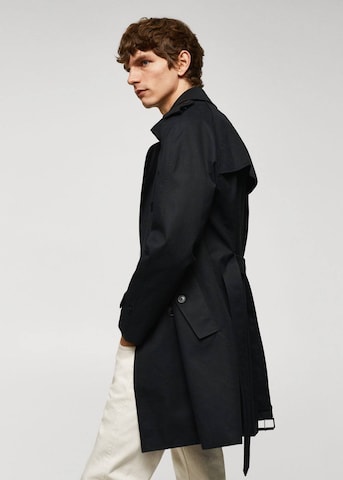 MANGO MAN Between-Seasons Coat in Black