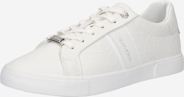 Calvin Klein - Zapatillas deportivas bajas en blanco: frente