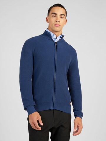 BLEND Knit Cardigan 'Codford' in Blue: front