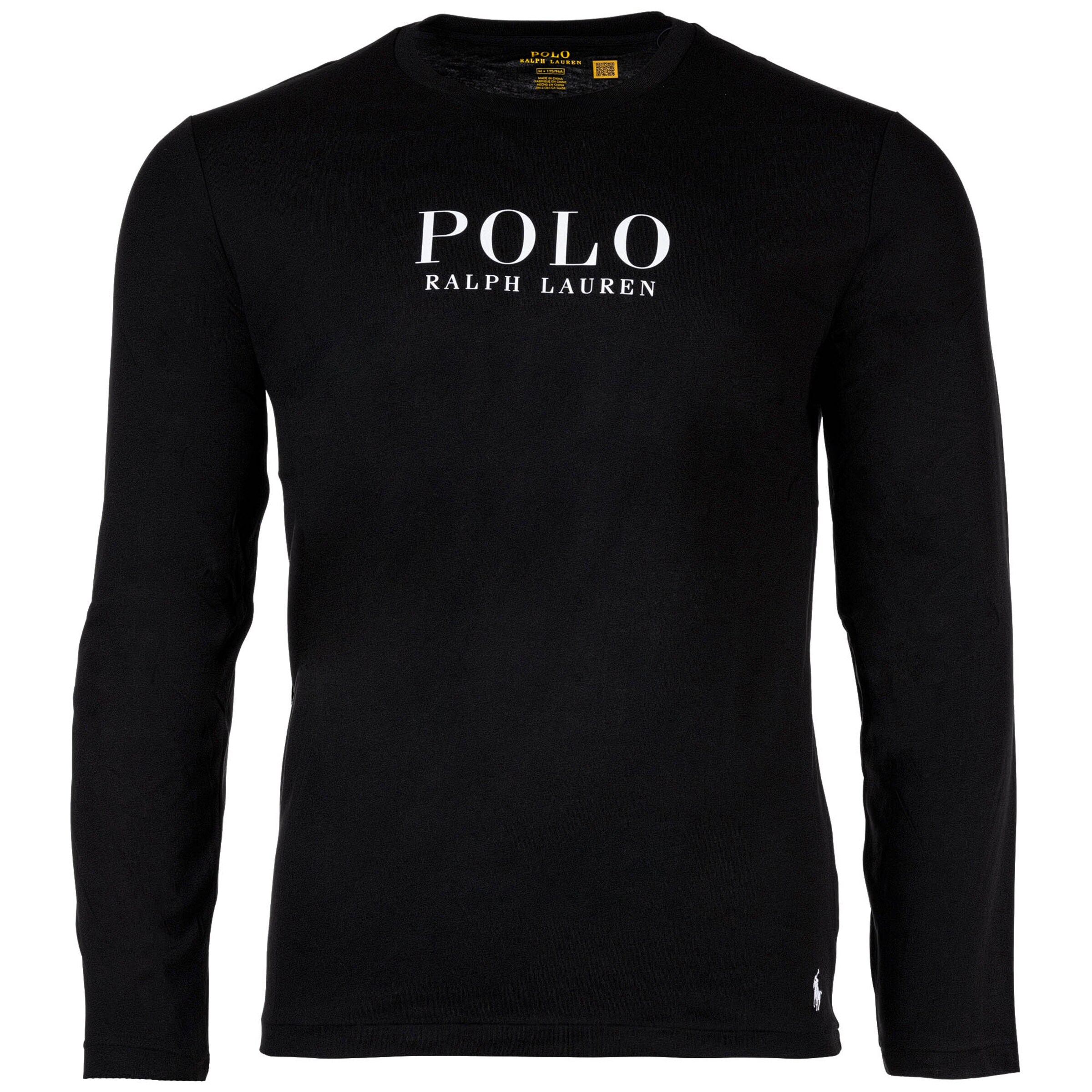 Pigiama lungo di Polo Ralph Lauren in nero: frontale