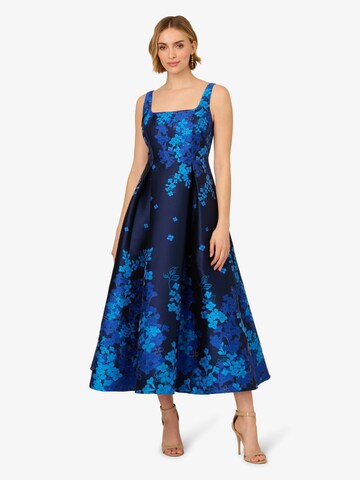 Adrianna Papell Cocktail Dress 'Border Jacquard Dress' in Blue: front