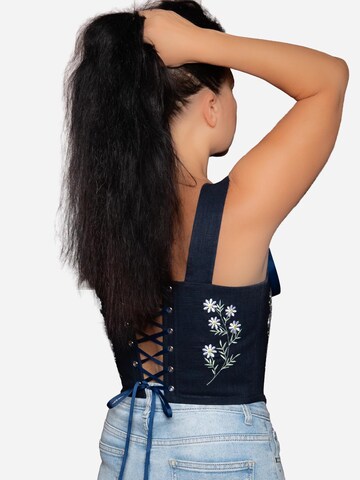 Corsetto 'Midnight Daisy Corset' di VIADALINNO in blu