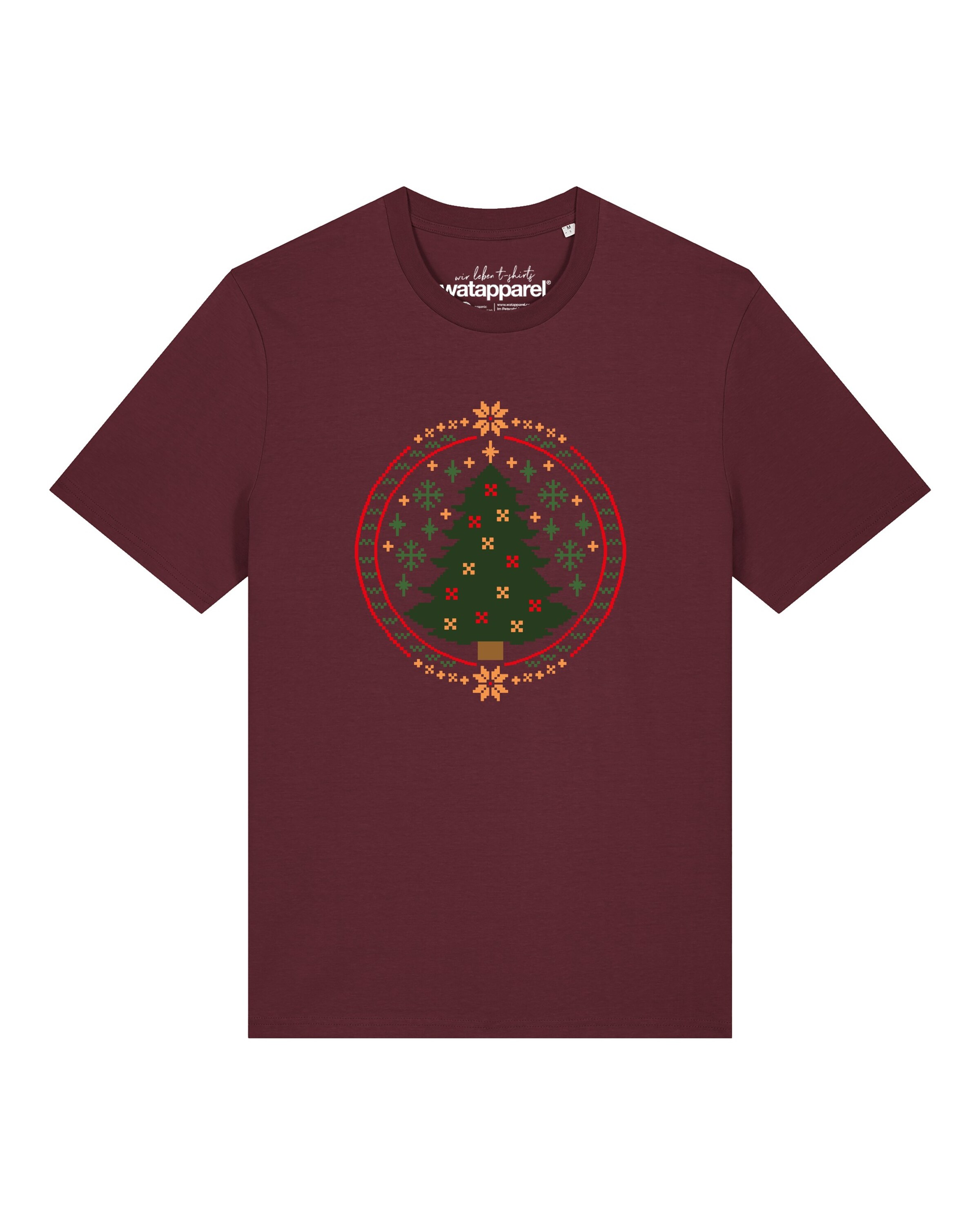 T-Shirt 'Weihnachtszeit' Watapparel en rouge : devant