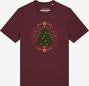 T-Shirt 'Weihnachtszeit' Watapparel en rouge : devant