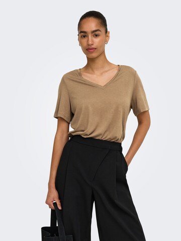 T-shirt 'ONLKia' ONLY en marron : devant