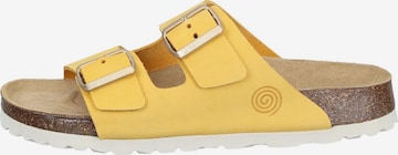 DR. BRINKMANN Mules 'Bonillo' in Yellow: front