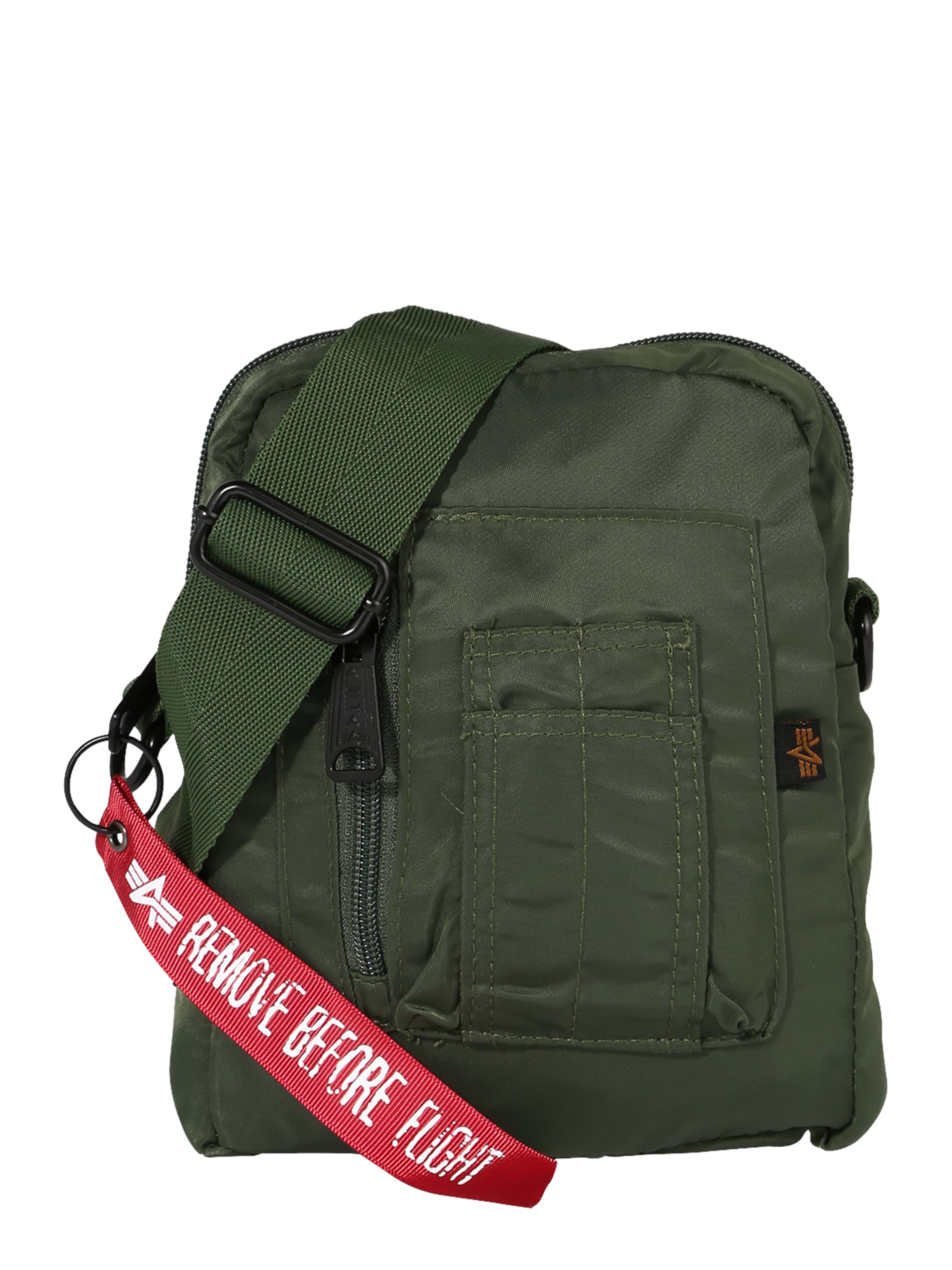 ALPHA INDUSTRIES Τσάντα ώμου σε πράσινο: μπροστά