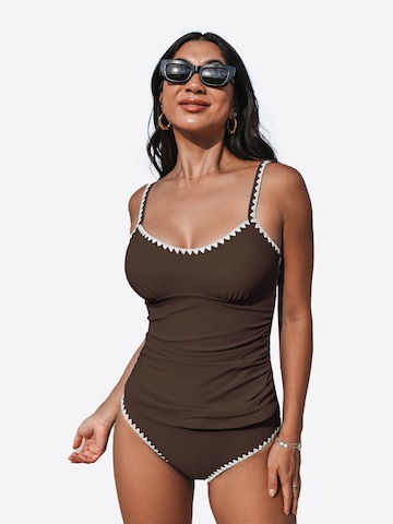 Cupshe Tankini in Braun: Vorderseite