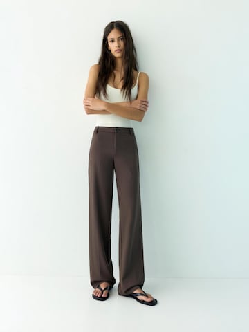 Pull&Bear Bő szár Nadrág - barna