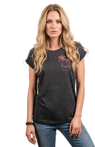 MAKAYA Shirt 'Palmen Hängematte' in Grey: front