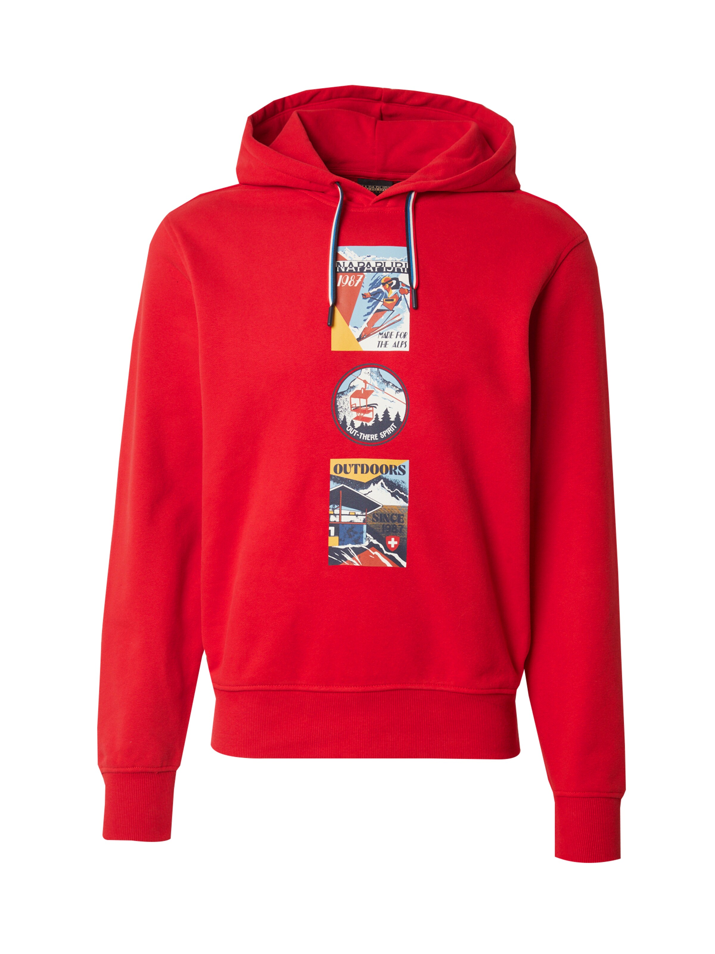 NAPAPIJRI Свитшот 'B-PORTALET' в Красный: спереди