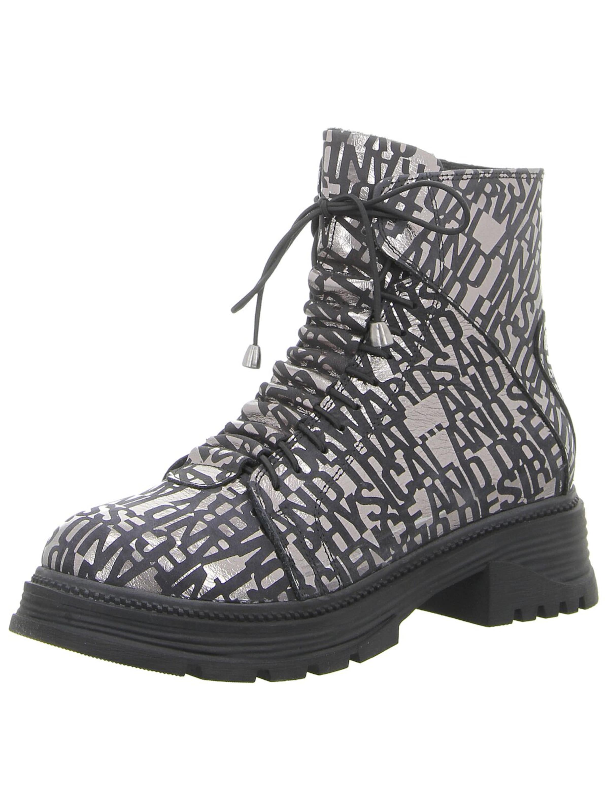 2GO FASHION Lace-Up Boots 'Damen Stiefelette 8253-501-921 Echt Leder in schwarz' in Black: front