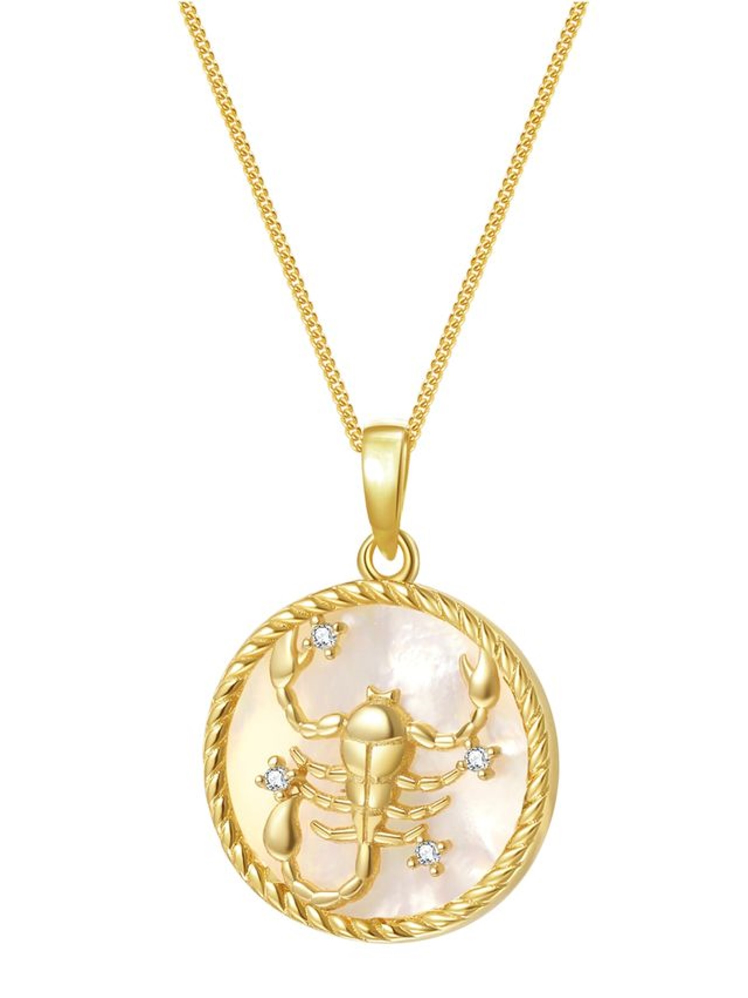 Hey Happiness - Cadena 'Scorpio' en oro: frente