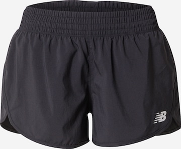 new balance Regular Workout Pants in Black: front