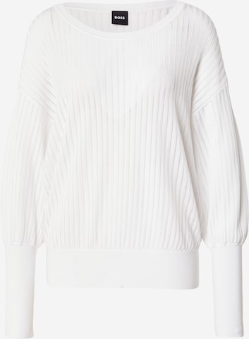 BOSS Black - Jersey 'Fallonia' en blanco: frente