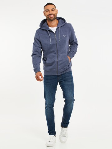 Threadbare - Sudadera con cremallera 'Tangerine' en azul