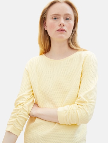 TOM TAILOR DENIM Sweatshirt in Yellow