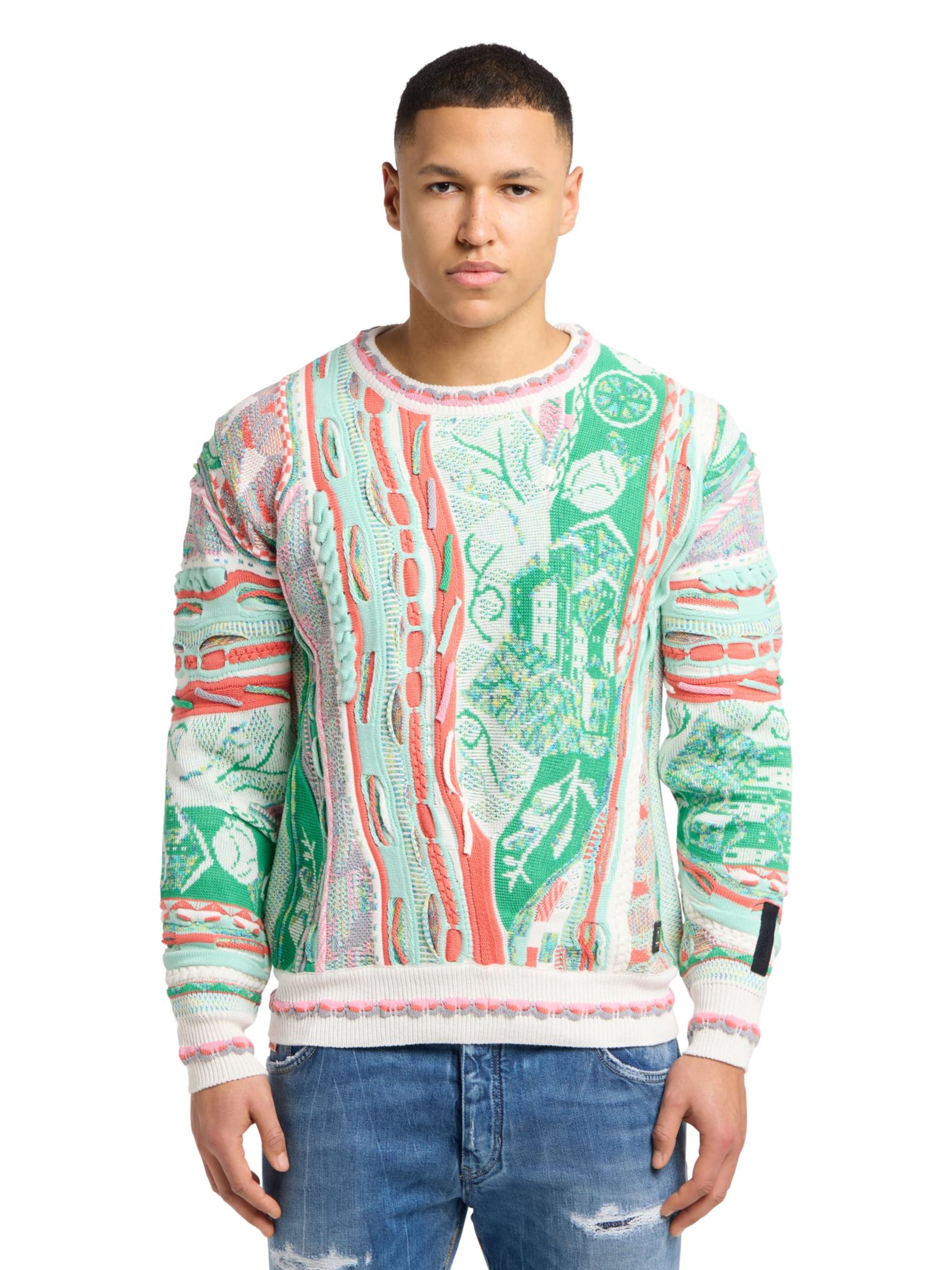 Carlo Colucci Pullover 'Eberhoefer' in Grün: Vorderseite