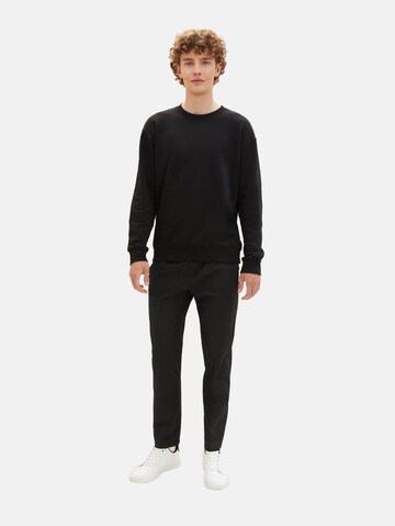 TOM TAILOR DENIM Regular Pleated Pants in Black