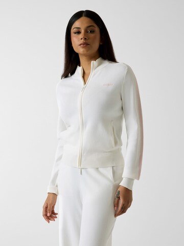 GUESS Knit Cardigan in White: front