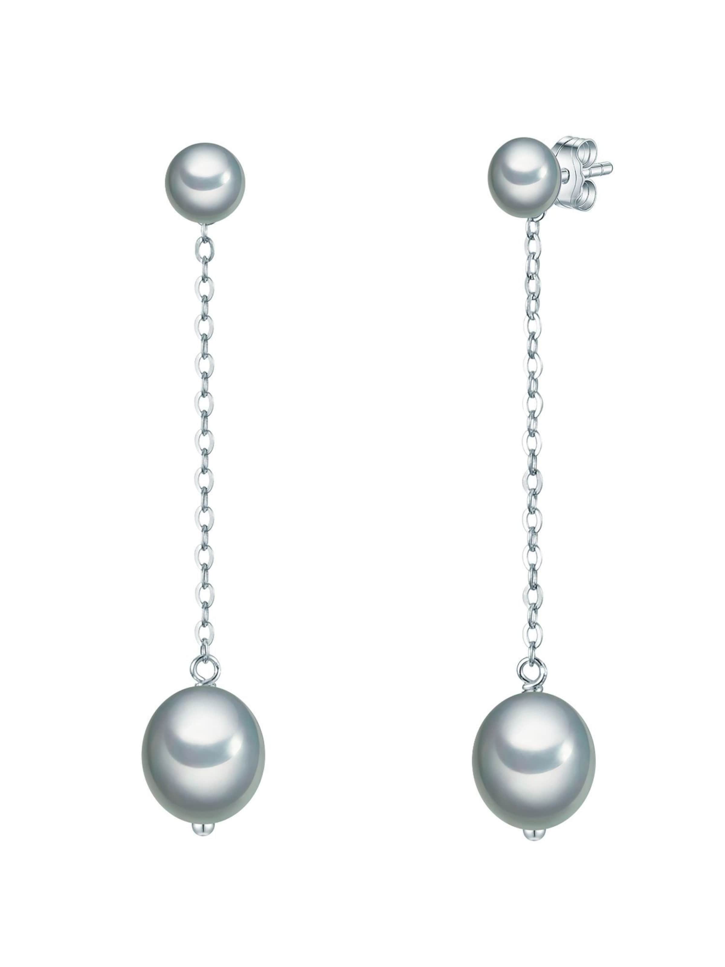 Valero Pearls Earrings in Silver: front