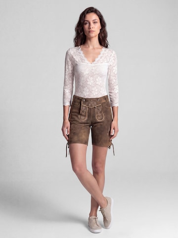 Regular Pantalon folklorique 'Karisma' SPIETH & WENSKY en marron : devant