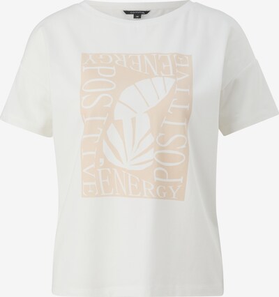 COMMA T-shirt en beige / blanc, Vue avec produit