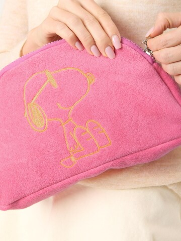 CODELLO Kosmetiktasche mit Snoopy-Stickerei in Pink