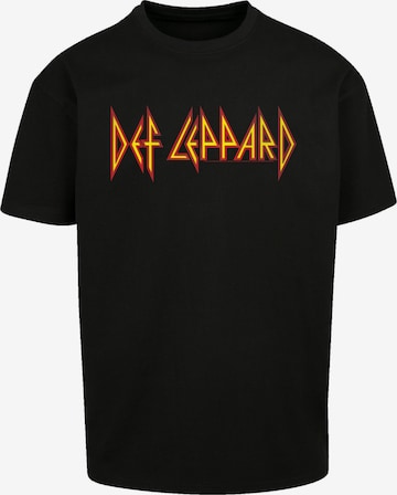 F4NT4STIC Shirt 'Def Leppard' in Zwart: voorkant