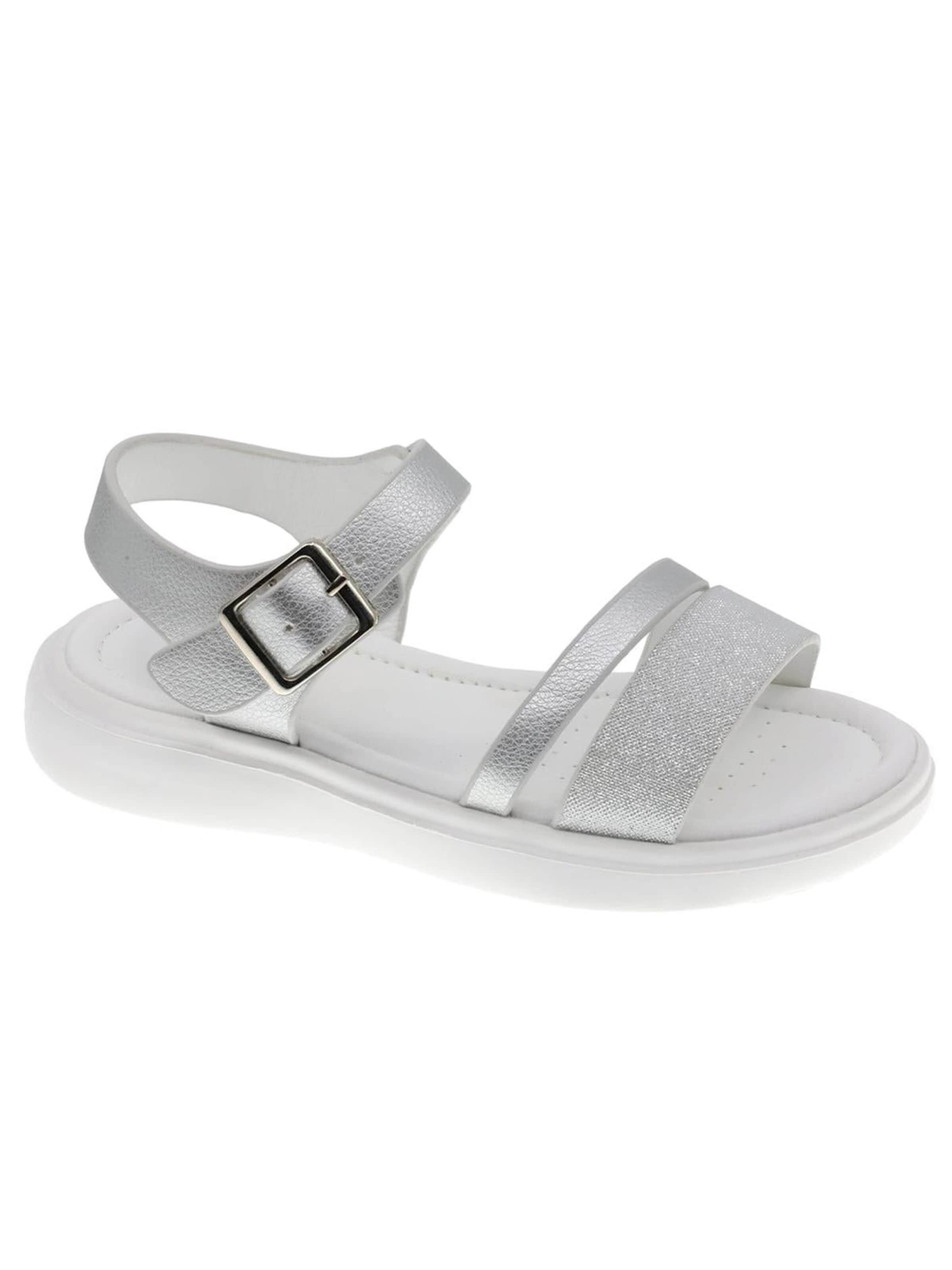 Beppi Sandale in Silber: Vorderseite