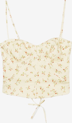 Bershka Toppi värissä valkoinen: etupuoli