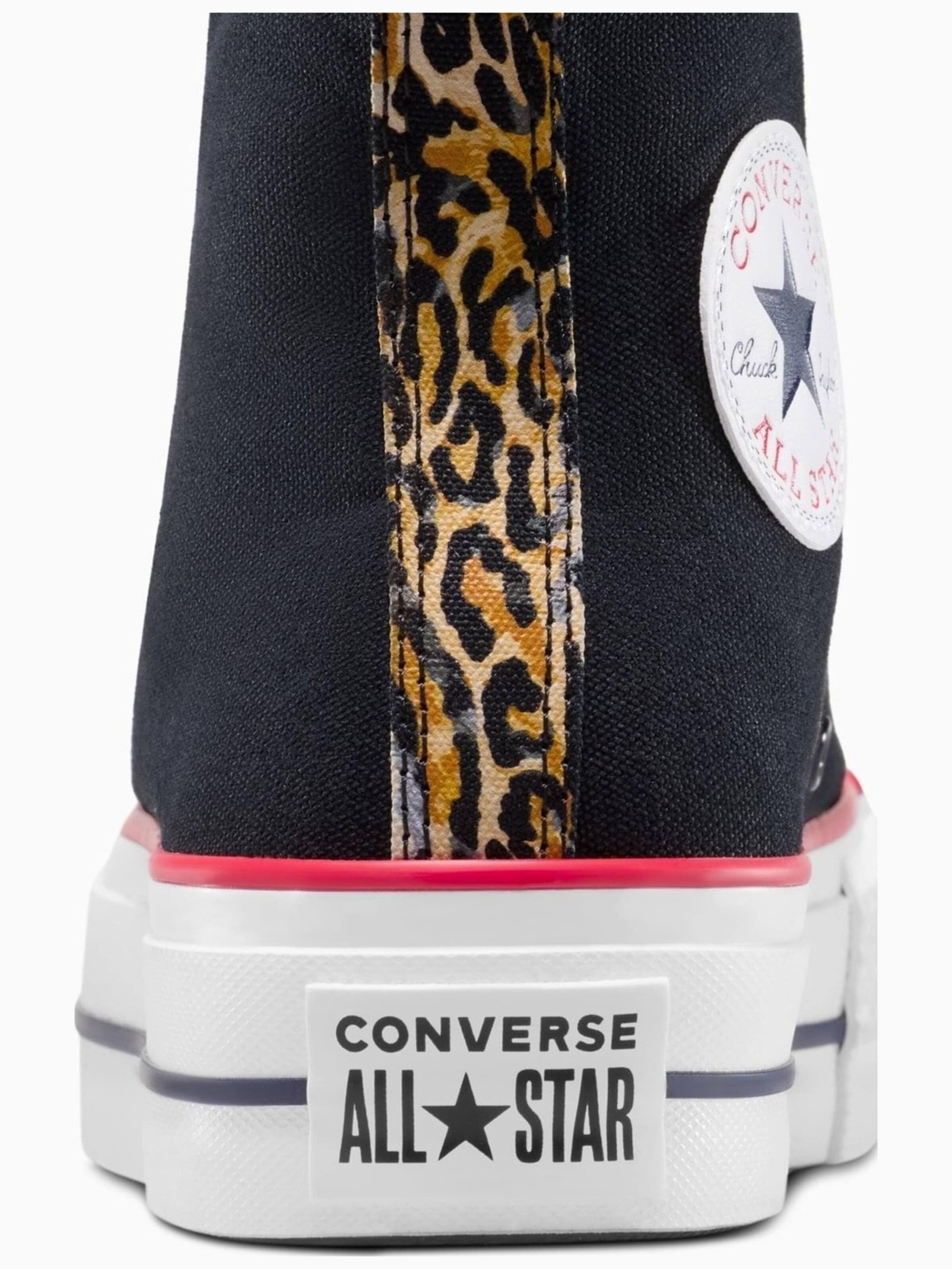 CONVERSE - Zapatillas deportivas altas 'Converse Chuck Taylor All Star Lift Platform Leopard' en negro