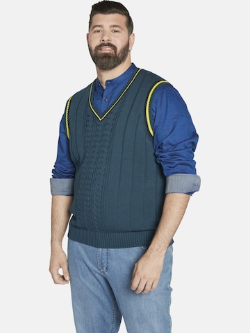 Charles Colby Sweater Vest ' Earl Charles ' in Blue: front