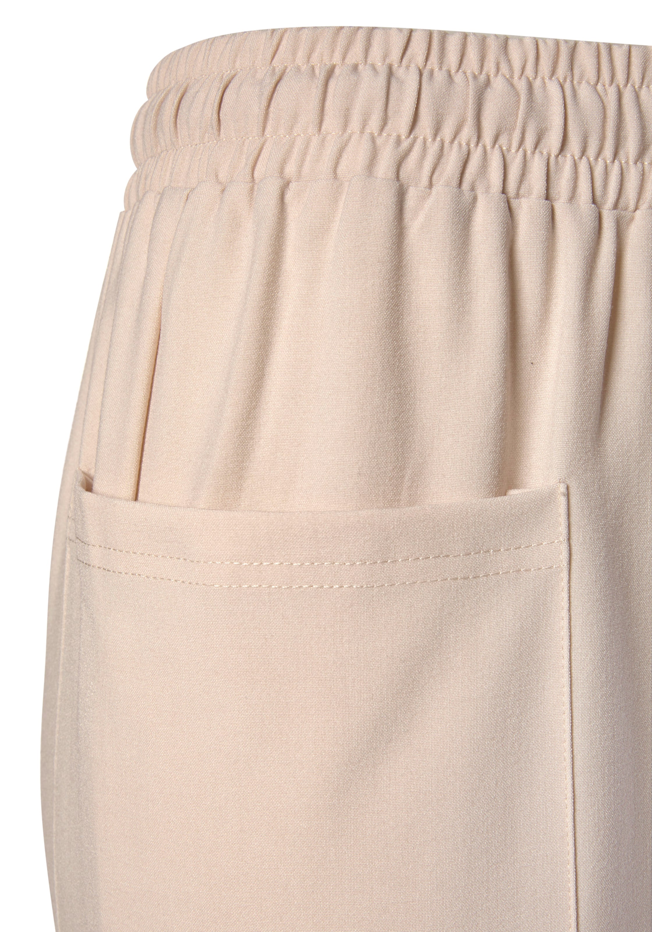 LASCANA Úzky strih Plisované nohavice - Béžová