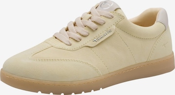 Baskets basses Tamaris en jaune : devant