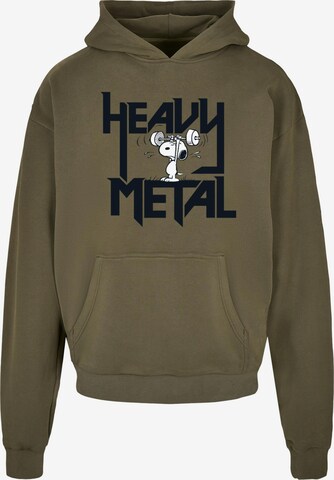 Merchcode Sweatshirt 'Heavy Metal' in Groen: voorkant
